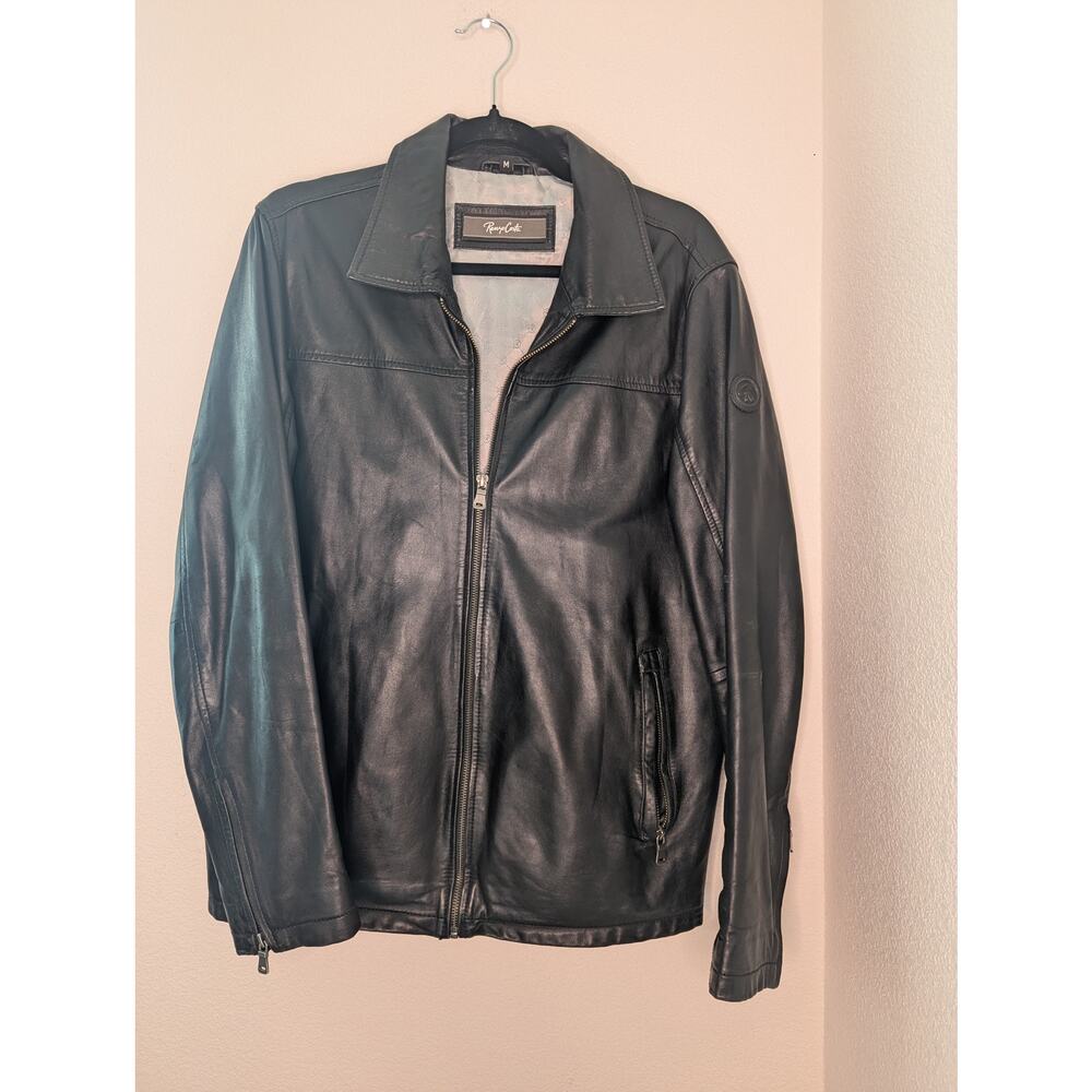 Renzo Costa Peruvian 100% Leather Brant Jacket MSRP $420